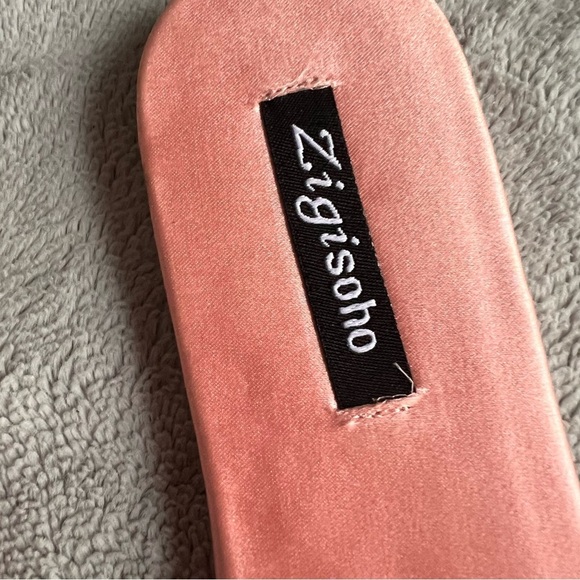 Zigi Soho Valiant Bow Satin Slide Flat Sandals Ballet Pink Sz 8.5 - Picture 8 of 13